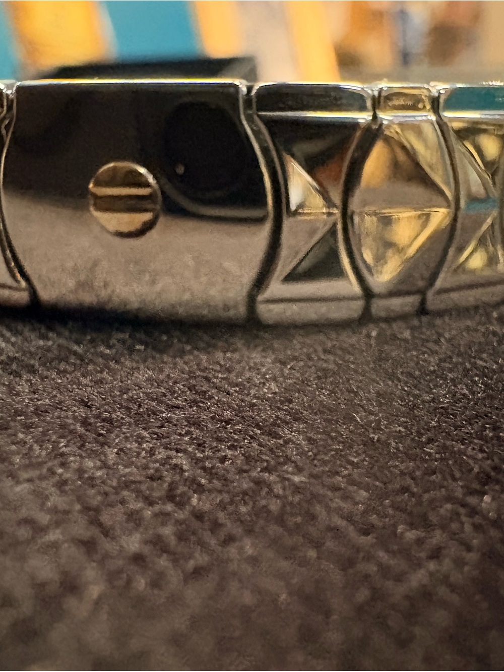 Stainless Steel and 14 Kt. Gold Flex Bracelet